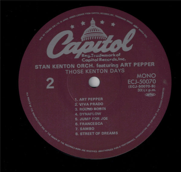 Art Pepper - Those Kenton Days (Vinyl, LP, Compilation, Mono)