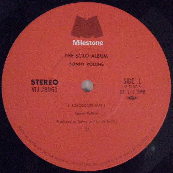 Sonny Rollins - The Solo Album (Vinyl, LP, Album) Very Good Plus (VG+) / Very Good Plus (VG+)