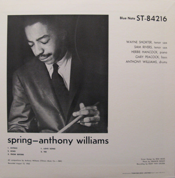 Anthony Williams - Spring (Vinyl, LP, Album, Limited Edition, Reissue, Stereo) Near Mint (NM or M-) / Very Good Plus (VG+)