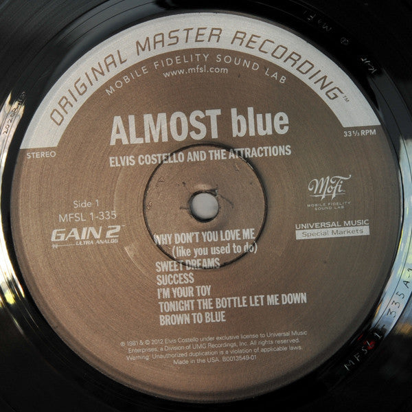Elvis Costello & The Attractions - Almost Blue (Vinyl, LP, Album, Limited Edition, Numbered, Reissue, Remastered, Stereo) Mint (M) / Mint (M)