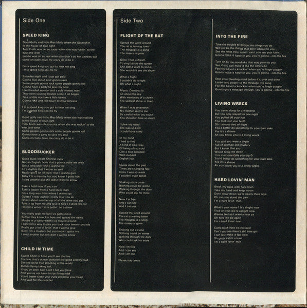 Deep Purple - In Rock (Vinyl, LP, Album, Reissue, Stereo) Very Good Plus (VG+) / Very Good (VG)