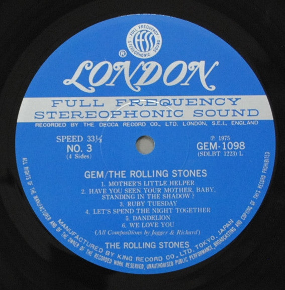 The Rolling Stones - Gem (2xVinyl, LP, Compilation, Stereo) Very Good Plus (VG+) / Very Good (VG)