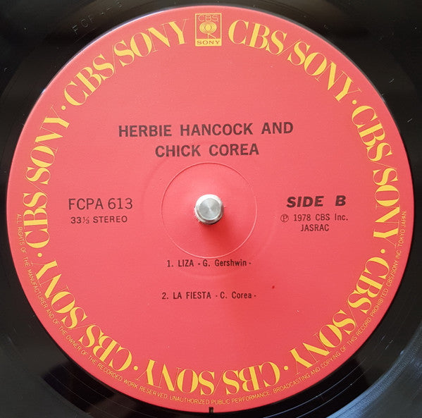 Herbie Hancock - Herbie Hancock And Chick Corea (Vinyl, LP, Album)