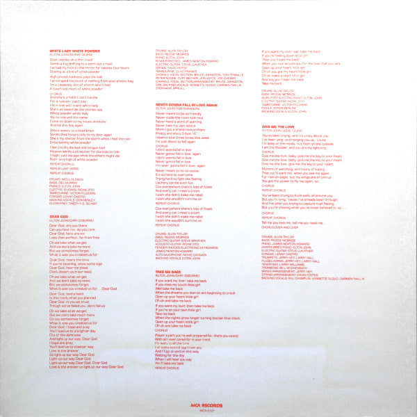 Elton John - 21 At 33 (Vinyl, LP, Album) Very Good (VG) / Good Plus (G+)