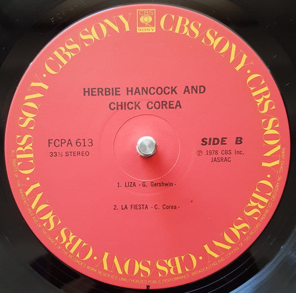 Herbie Hancock - Herbie Hancock And Chick Corea (Vinyl, LP, Album)