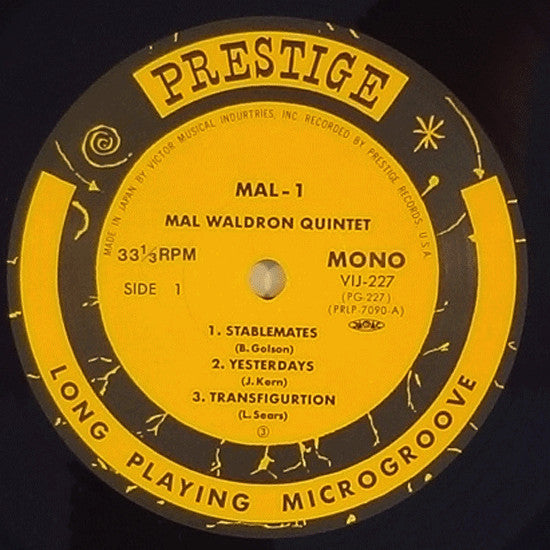Mal Waldron Quintet - Mal-1 (Vinyl, LP, Album, Reissue, Mono) Very Good Plus (VG+) / Very Good Plus (VG+)