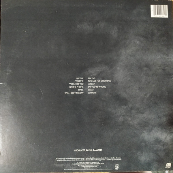 Julian Lennon - Valotte (Vinyl, LP, Album) Near Mint (NM or M-) / Near Mint (NM or M-)