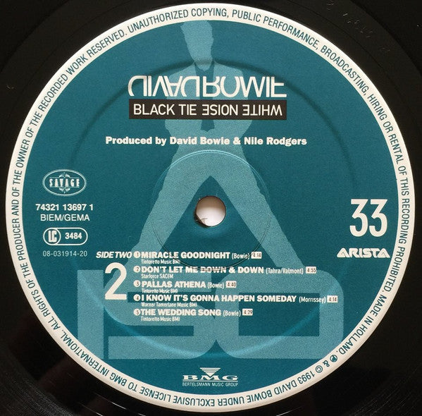 David Bowie - Black Tie White Noise (Vinyl, LP, Album) Very Good Plus (VG+) / Very Good (VG)