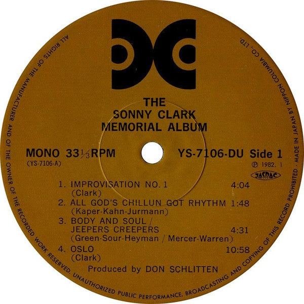 Sonny Clark - The Sonny Clark Memorial Album (Vinyl, LP, Album, Rei...