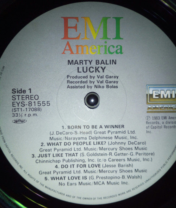Marty Balin - Lucky (Vinyl, LP, Album)