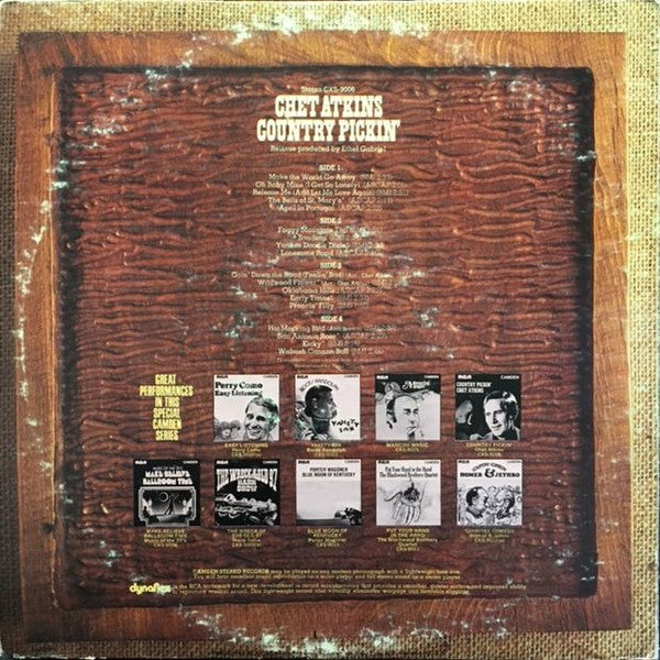 Chet Atkins - Country Pickin' (2xVinyl, LP, Compilation) Good Plus (G+) / Very Good Plus (VG+)