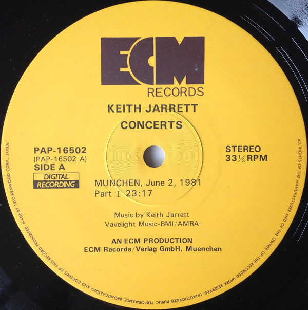 Keith Jarrett - Concerts (Vinyl, Box Set, LP, Album)