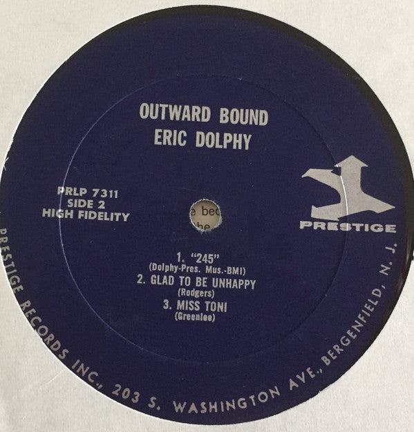 Eric Dolphy - Outward Bound (Vinyl, LP, Album, Reissue, Mono) Very Good (VG) / Very Good (VG)