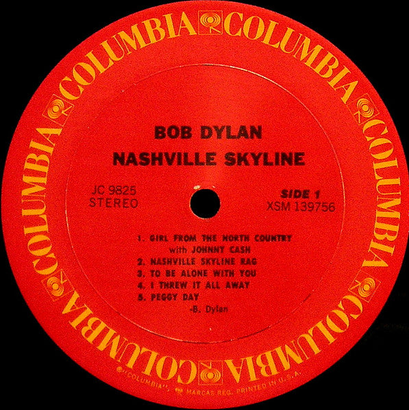 Bob Dylan - Nashville Skyline (Vinyl, LP, Album, Reissue) Near Mint (NM or M-) / Very Good Plus (VG+)