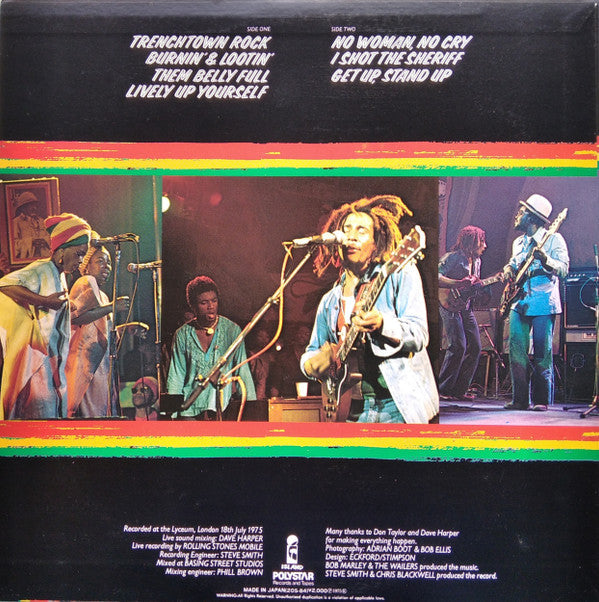 Bob Marley & The Wailers - Live! (Vinyl, LP, Album, Reissue) Near Mint (NM or M-) / Very Good Plus (VG+)