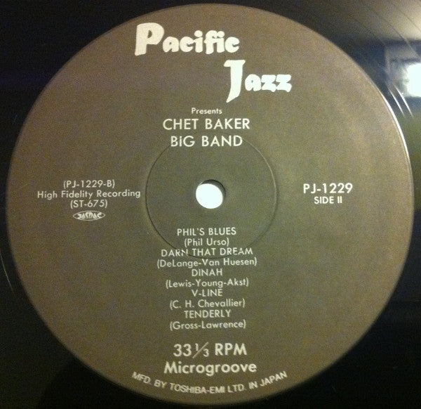 Chet Baker - Big Band (Vinyl, LP, Album, Reissue, Mono) Near Mint (NM or M-) / Near Mint (NM or M-)