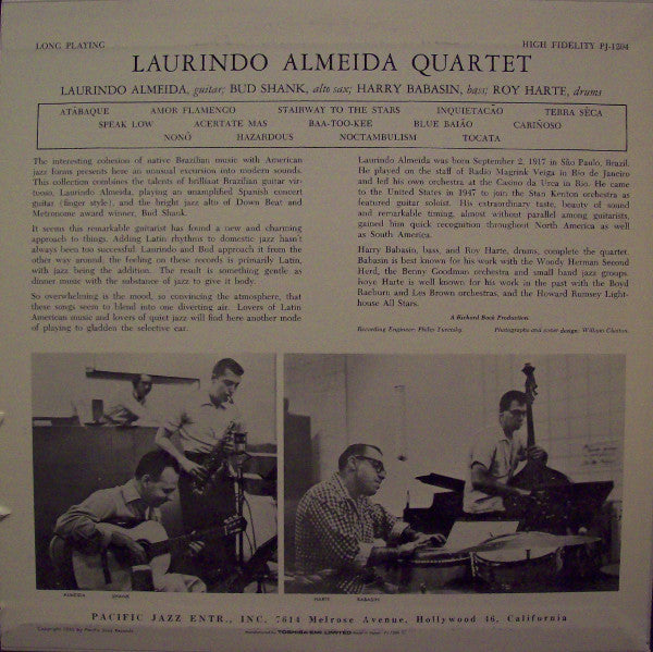 Laurindo Almeida Quartet - Laurindo Almeida Quartet Featuring Bud Shank (Vinyl, LP, Album, Reissue) Very Good (VG) / Very Good (VG)