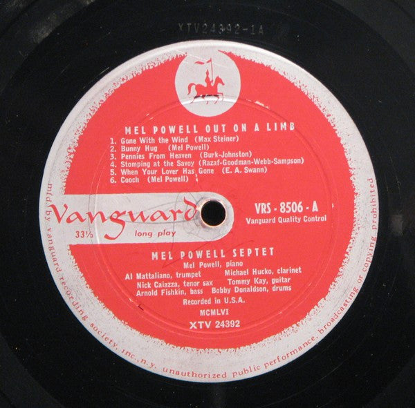 Mel Powell - Out On A Limb (Vinyl, LP, Mono) Good Plus (G+) / Very Good (VG)