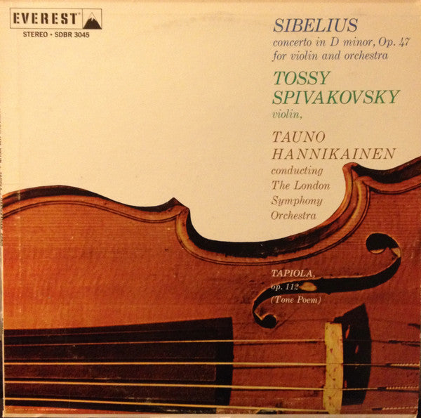 Jean Sibelius - Concerto In D Minor, Op. 47 For Violin And Orchestra / Tapiola, Op. 112 (Tone Poem) (Vinyl, LP, Reissue, Stereo) Very Good (VG) / Very Good (VG)