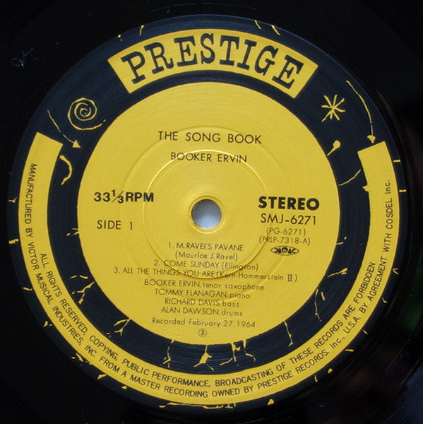 Booker Ervin - The Song Book (Vinyl, LP, Album, Reissue, Stereo) Near Mint (NM or M-) / Very Good (VG)