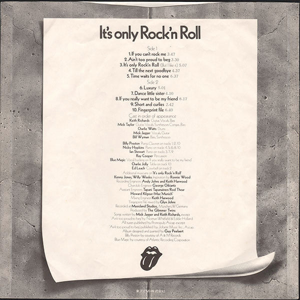 The Rolling Stones - It's Only Rock 'N Roll (Vinyl, LP, Album, Reissue, Stereo) Near Mint (NM or M-) / Near Mint (NM or M-)