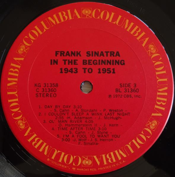Frank Sinatra - In The Beginning 1943 To 1951 (2xVinyl, LP, Compilation) Very Good Plus (VG+) / Very Good (VG)