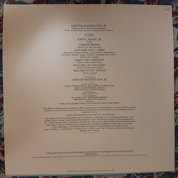 Grover Washington, Jr. - Paradise (Vinyl, LP, Album)