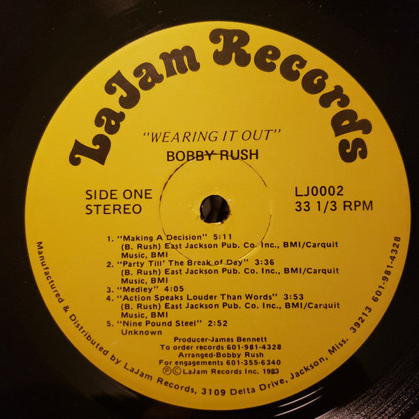 Bobby Rush - Wearing It Out (Vinyl, LP, Album) Good Plus (G+) / Very Good Plus (VG+)