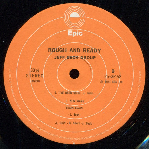 Jeff Beck Group - Rough And Ready (Vinyl, LP, Album, Reissue) Very Good Plus (VG+) / Good Plus (G+)