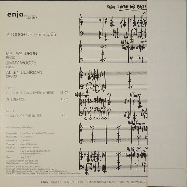 Mal Waldron - A Touch Of The Blues (Vinyl, LP, Album, Stereo) Good Plus (G+) / Very Good (VG)
