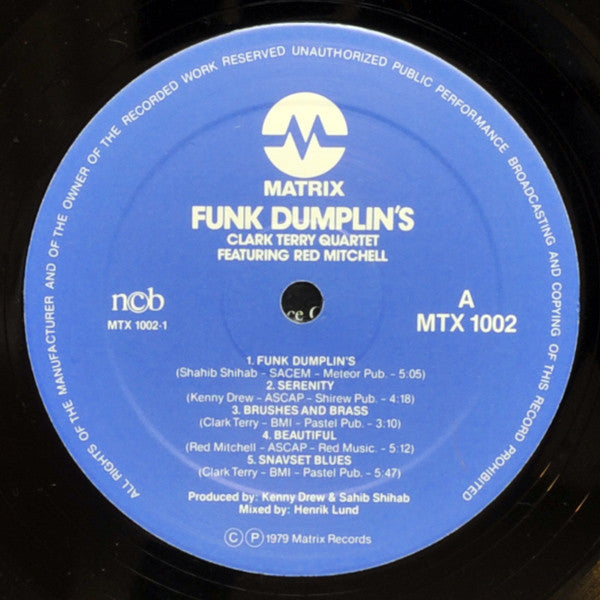 Clark Terry Quartet - Funk Dumplin's (Vinyl, LP, Album) Good Plus (G+) / Good Plus (G+)