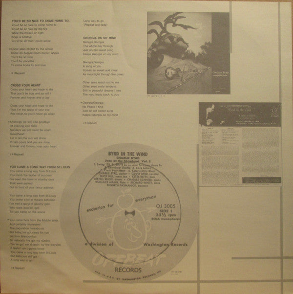 Charlie Byrd Trio - Byrd In The Wind (Vinyl, LP, Reissue, Stereo) Very Good Plus (VG+) / Very Good Plus (VG+)