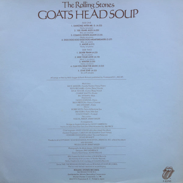 The Rolling Stones - Goats Head Soup (Vinyl, LP, Album, Stereo)