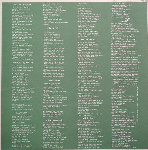 Bob Marley & The Wailers - Rastaman Vibration (Vinyl, LP, Album, Reissue) Very Good Plus (VG+) / Very Good Plus (VG+)