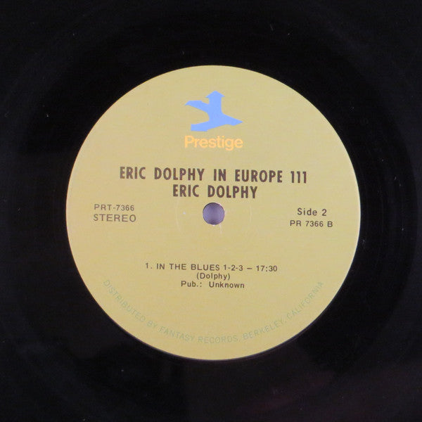 Eric Dolphy - In Europe / Volume 3. (Vinyl, LP, Album, Reissue, Stereo) Very Good (VG) / Good (G)