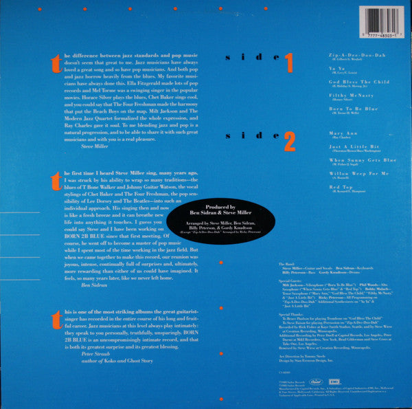Steve Miller - Born 2B Blue (Vinyl, LP, Album) Good Plus (G+) / Very Good Plus (VG+)
