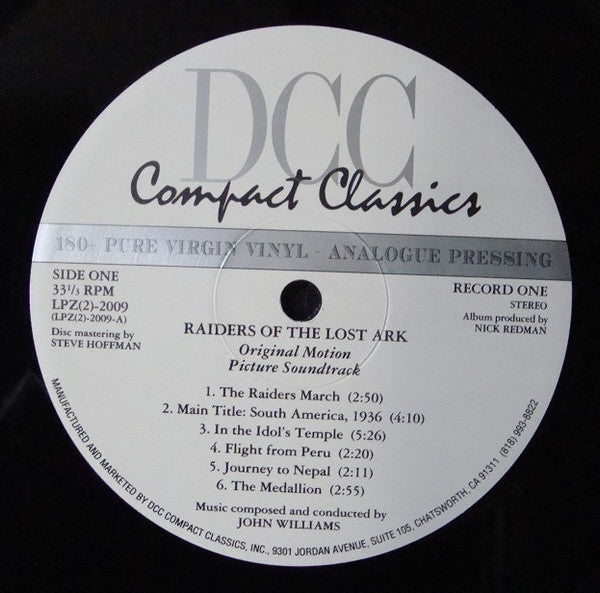 John Williams (4) - Raiders Of The Lost Ark (Original Motion Picture Soundtrack) (2xVinyl, LP, Album, Limited Edition, Numbered, Reissue, Remastered) Mint (M) / Very Good Plus (VG+)