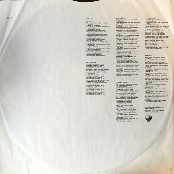John Lennon - Mind Games (Vinyl, LP, Album) Very Good (VG) / Poor (P)