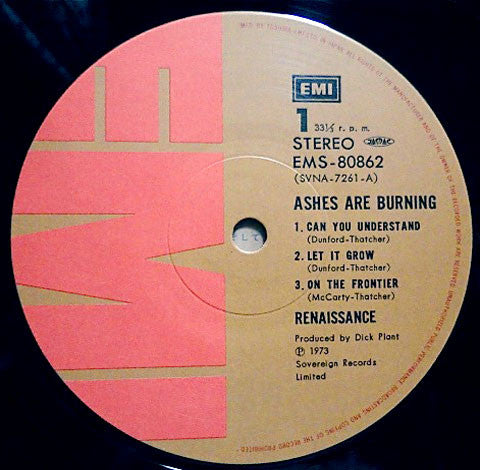 Renaissance (4) - Ashes Are Burning (Vinyl, LP, Album, Stereo) Very Good Plus (VG+) / Very Good Plus (VG+)