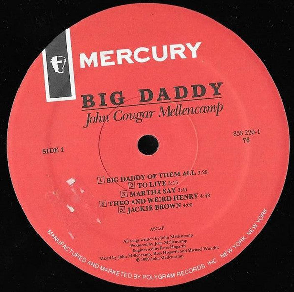 John Cougar Mellencamp - Big Daddy (Vinyl, LP, Album) Very Good (VG) / Very Good (VG)