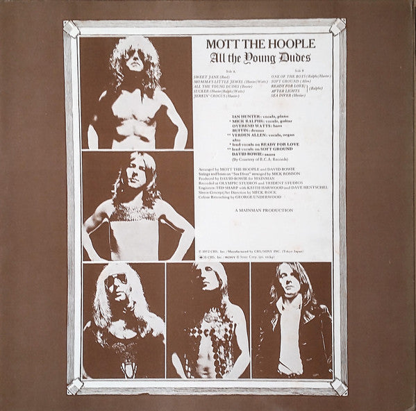 Mott The Hoople - All The Young Dudes (Vinyl, LP, Album, Reissue) Very Good (VG) / Good Plus (G+)