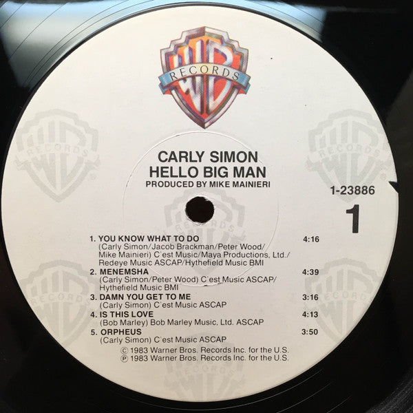 Carly Simon - Hello Big Man (Vinyl, LP, Album) Very Good Plus (VG+) / Very Good Plus (VG+)