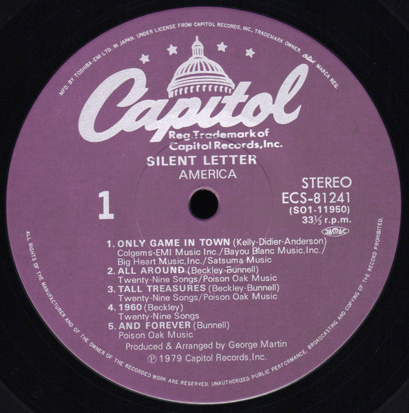 America (2) - Silent Letter (Vinyl, LP, Album)