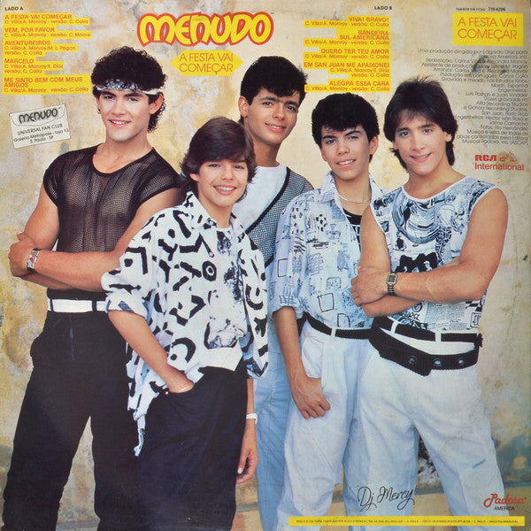 Menudo - A Festa Vai Começar (Vinyl, LP, Album) Very Good Plus (VG+) / Very Good (VG)