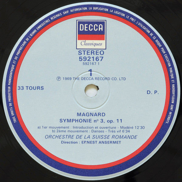 Albéric Magnard - Symphonie №3 / Scherzo Pour Orchestre (Vinyl, LP, Reissue) Near Mint (NM or M-) / Very Good Plus (VG+)