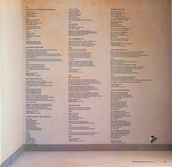 Eric Clapton - Money And Cigarettes (Vinyl, LP, Album) Good Plus (G+) / Good Plus (G+)
