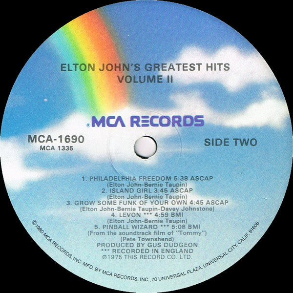 Elton John - Elton John's Greatest Hits Volume II (Vinyl, LP, Album, Compilation, Reissue) Very Good Plus (VG+) / Very Good (VG)
