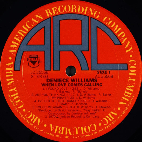 Deniece Williams - When Love Comes Calling (Vinyl, LP, Album) Very Good Plus (VG+) / Very Good (VG)