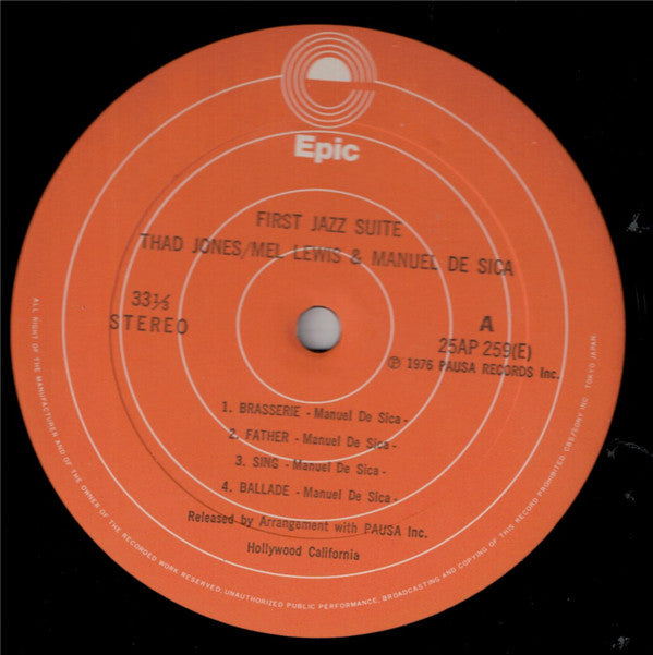 Thad Jones & Mel Lewis - First Jazz Suite (Vinyl, LP, Album) Very Good Plus (VG+) / Very Good (VG)