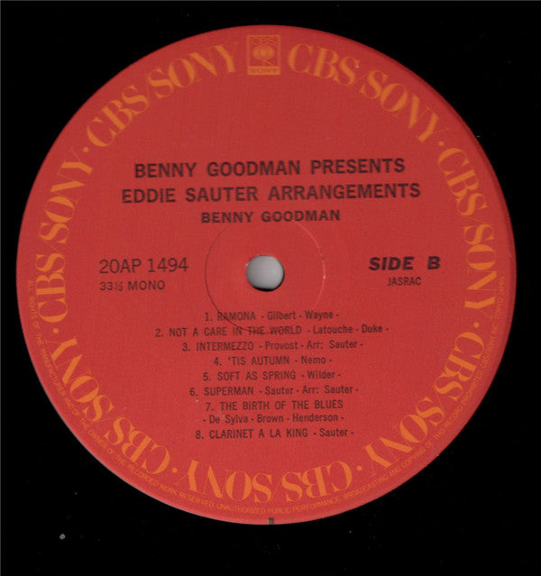 Benny Goodman And His Orchestra - Benny Goodman Presents: Eddie Sauter Arrangements (Vinyl, LP, Compilation, Reissue, Mono) Very Good (VG) / Very Good (VG)